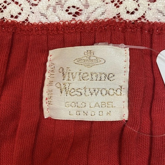 vintage Vivienne westwood red lace cami tank top with the orb  logo - Picture 4 of 4